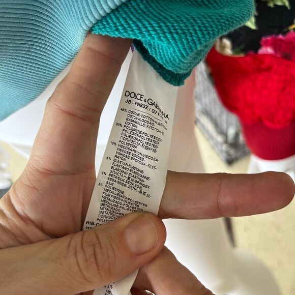 Dolce & Gabbana Quilted Embroidered Logo Iconic Sweatshirt Sweater 36 - Picture 11 of 12